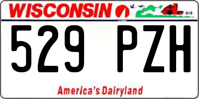 WI license plate 529PZH