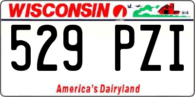 WI license plate 529PZI