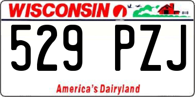 WI license plate 529PZJ