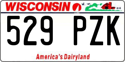WI license plate 529PZK