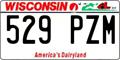 WI license plate 529PZM