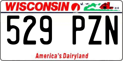 WI license plate 529PZN