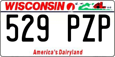 WI license plate 529PZP