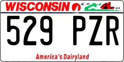 WI license plate 529PZR