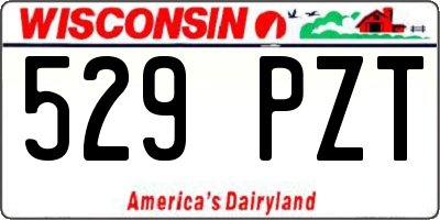 WI license plate 529PZT