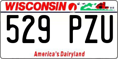 WI license plate 529PZU