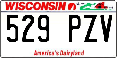 WI license plate 529PZV