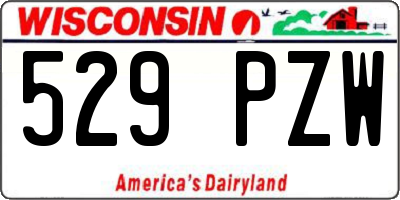 WI license plate 529PZW