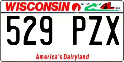 WI license plate 529PZX
