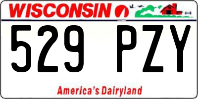 WI license plate 529PZY