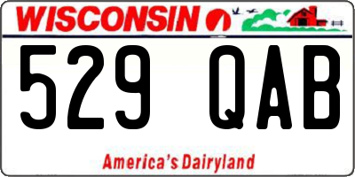 WI license plate 529QAB