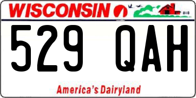 WI license plate 529QAH