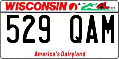 WI license plate 529QAM