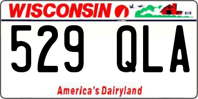 WI license plate 529QLA