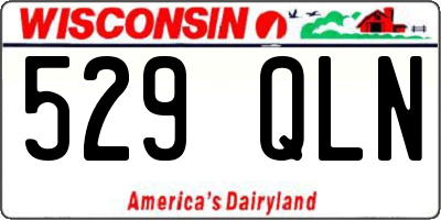 WI license plate 529QLN