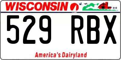 WI license plate 529RBX