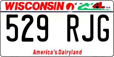 WI license plate 529RJG