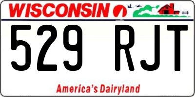 WI license plate 529RJT