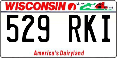 WI license plate 529RKI