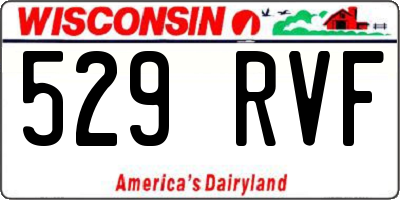 WI license plate 529RVF