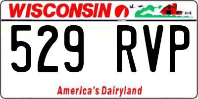 WI license plate 529RVP