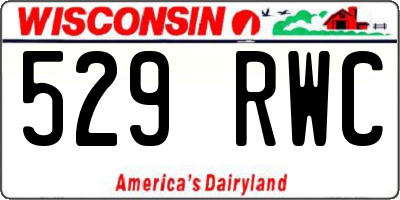 WI license plate 529RWC