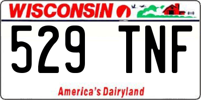 WI license plate 529TNF
