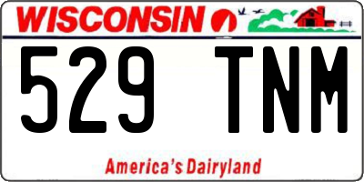 WI license plate 529TNM