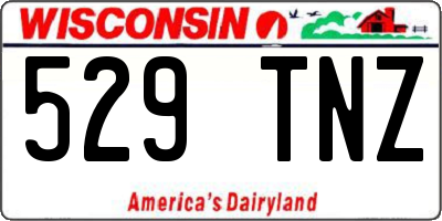 WI license plate 529TNZ
