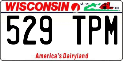 WI license plate 529TPM