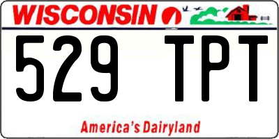 WI license plate 529TPT