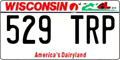 WI license plate 529TRP