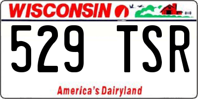 WI license plate 529TSR