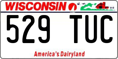 WI license plate 529TUC
