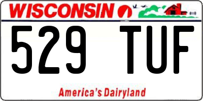 WI license plate 529TUF