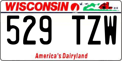 WI license plate 529TZW