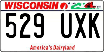 WI license plate 529UXK