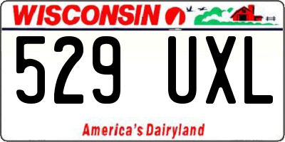 WI license plate 529UXL