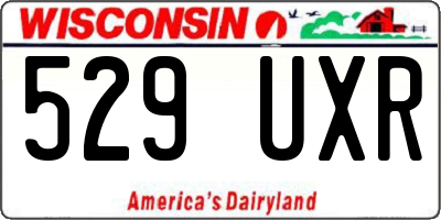 WI license plate 529UXR