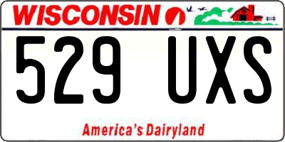 WI license plate 529UXS