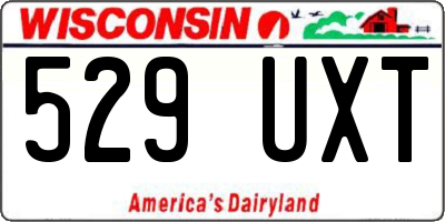 WI license plate 529UXT