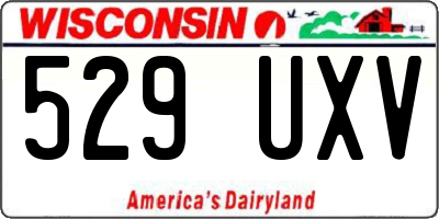 WI license plate 529UXV