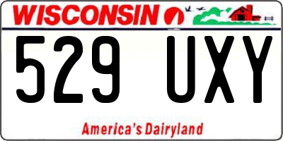 WI license plate 529UXY