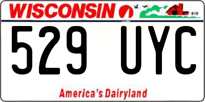 WI license plate 529UYC