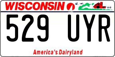 WI license plate 529UYR