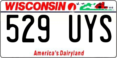 WI license plate 529UYS