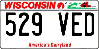 WI license plate 529VED