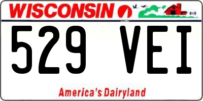 WI license plate 529VEI