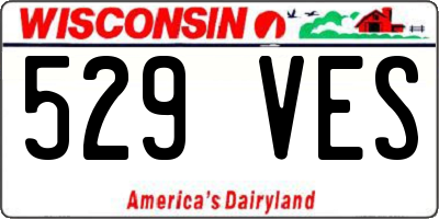 WI license plate 529VES