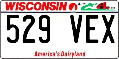 WI license plate 529VEX
